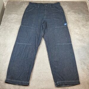 Vintage Y2K Nike Limited Edition Jeans Mens 38 Blue‎ Wide Leg Baggy Skate Pants